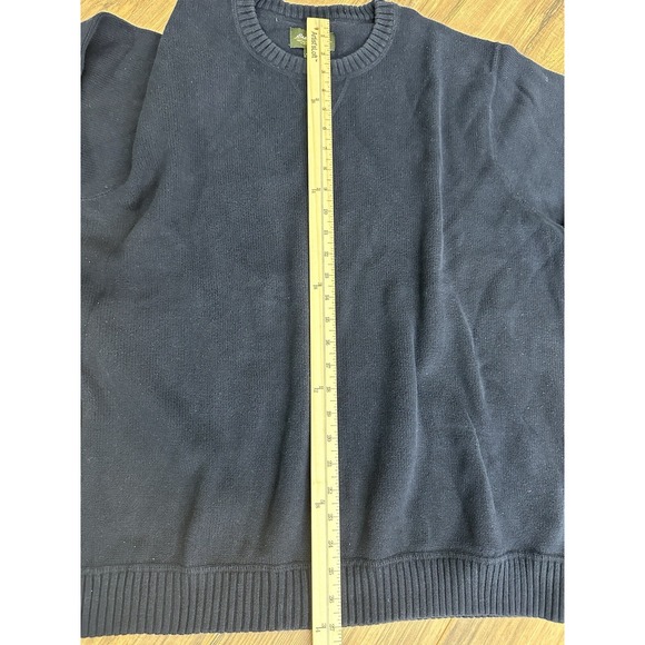 Eddie Bauer Sweater Mens XXL Tall Blue Knit Crewneck Pullover‎ Outdoors - Picture 7 of 14